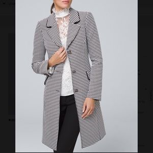 White House Black Market Houndstooth Coat
